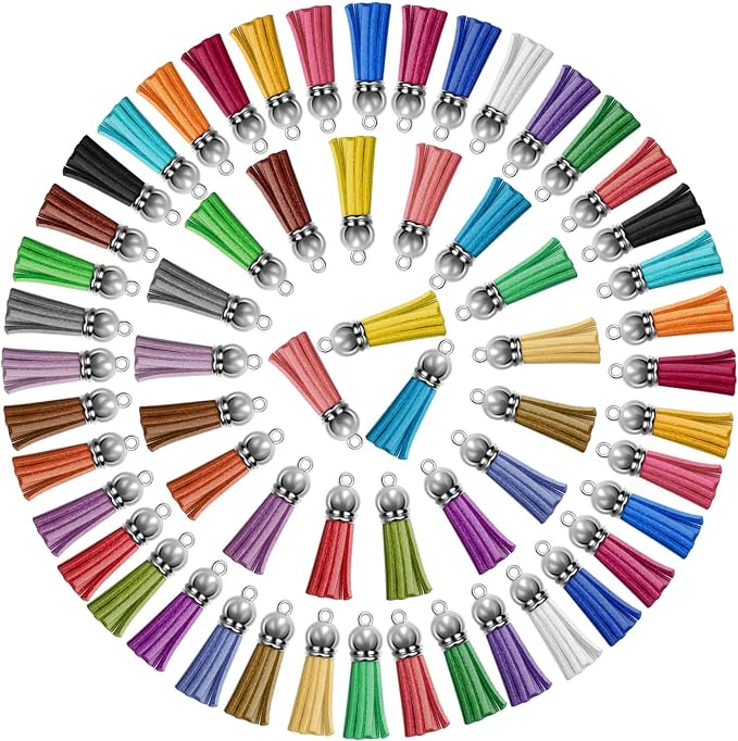 Paxcoo 120pcs Acrylic Keychain Blanks & Rings Bulk for DIY Craft Supplies
