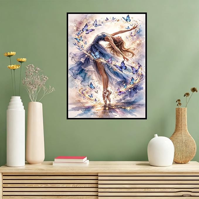 Benjenes Dancing Girl Diamond Art Kits for Adults Diamond Painting Kits
