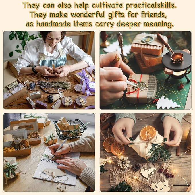 87 pcs Soap Making Kit with 2 Pack Bee Silicone Soap Molds, 20Gift Bags, 20 Tags,20 Paper Boxes, 24 pcs bee Stickers,65ft Jute Twine Craft Set for DIY Handmade Soaps Suitable for All Enthusiasts