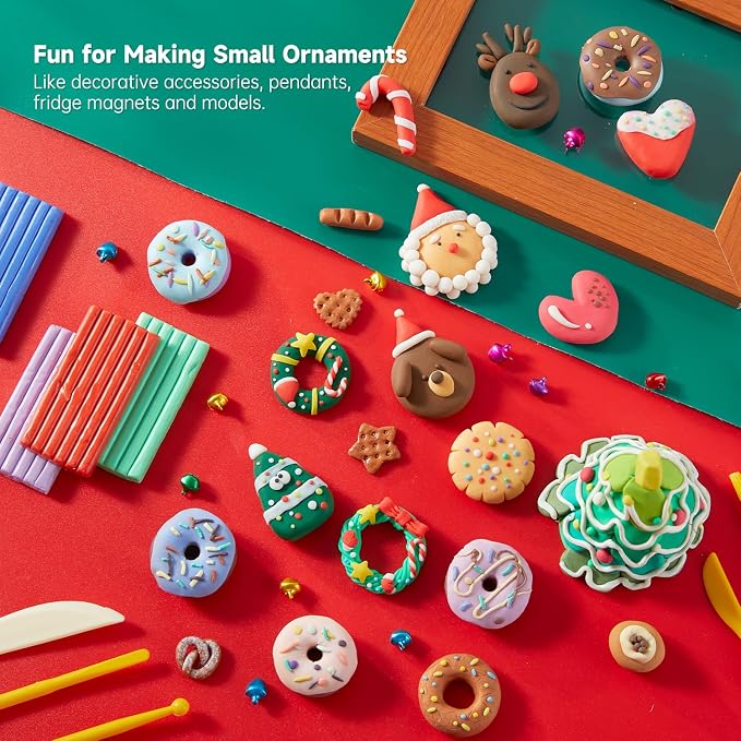 Shuttle Art Polymer Clay Kit, 57 Colors Oven Bake Clay for Kids with 19 Carving Tools and 10 Accessories, Non-Sticky, Non-Toxic, Ideal Gift for Kids