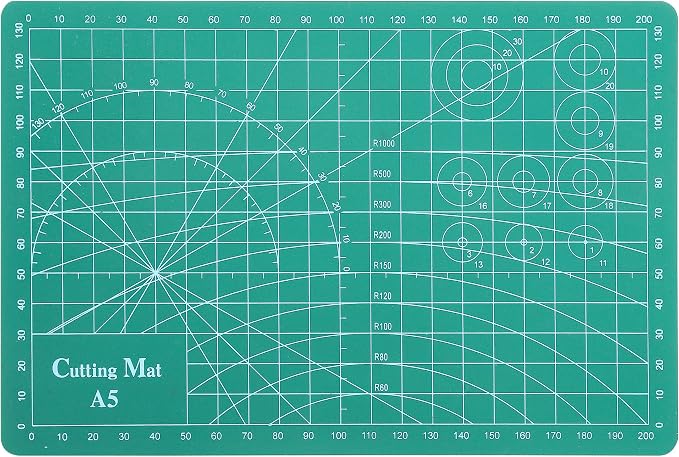 Self Healing Cutting Mat, A5 Rotary Cutting Sewing Mat for Crafts, Double Sided 5-Ply Craft Cutting Board for DIY Art Work Cutting, Hobby, Stencil, Scrapbooking (6"x8")