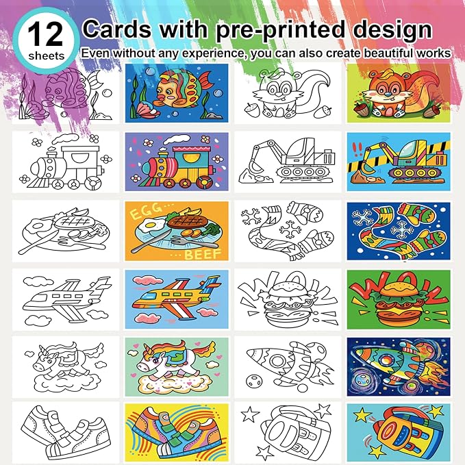 Inburit Art Acrylic Paint Set with Wooden Easel Box for Kids & Adults