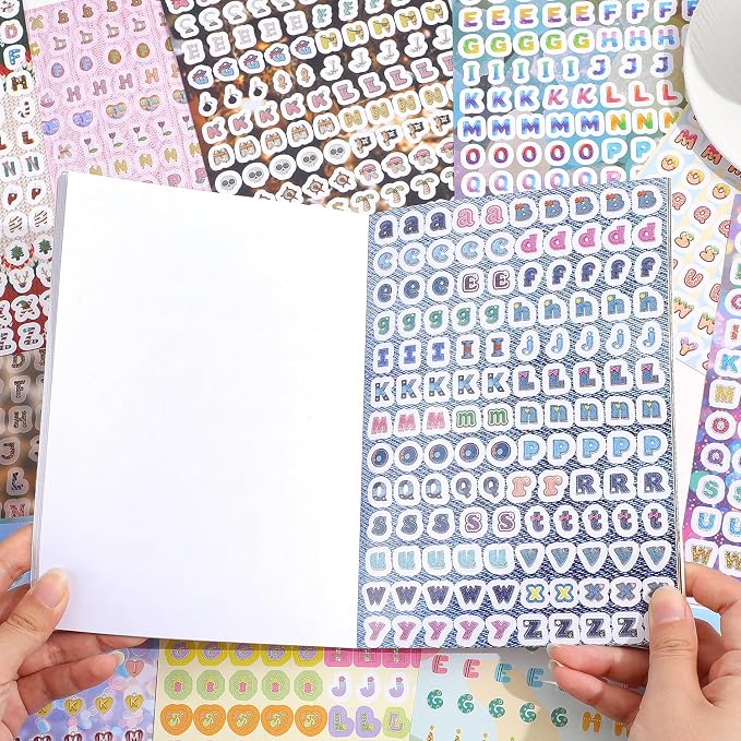 3000+ Pcs Alphabet Sticker for Journaling,Fun & Colorful Craft Letter Stickers for Junk Journal, Scrapbooking Supplies, Ideal DIY Decorative Gift for Women Teen Girls
