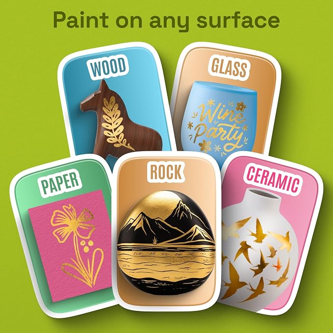 ARTISTRO Gold Acrylic Paint Markers - Brush Tip - Set of 2