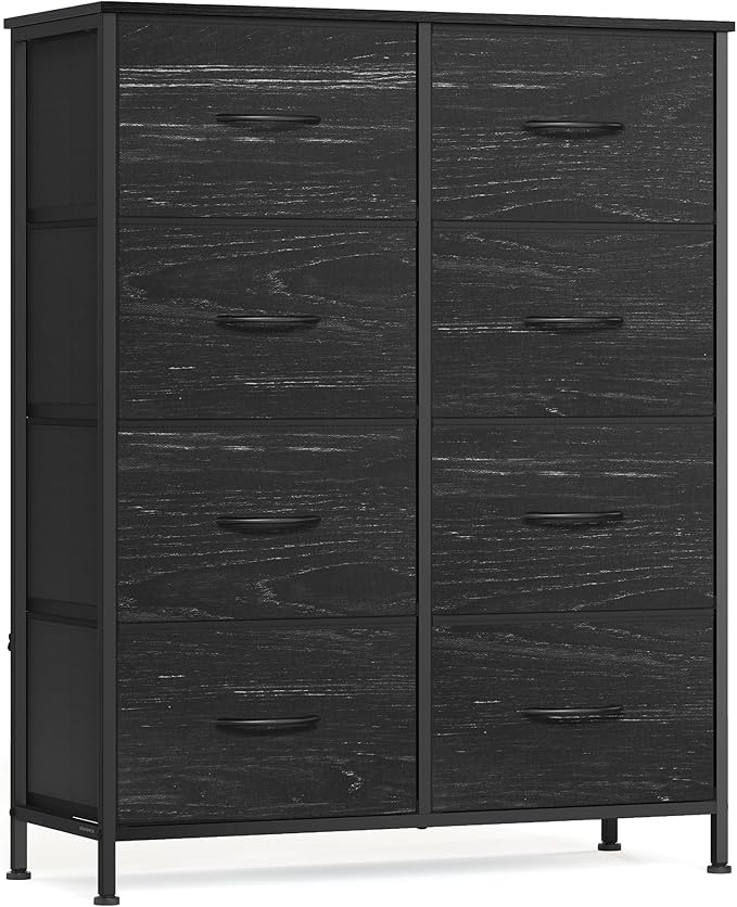 SONGMICS Dresser for Bedroom, Tall Dresser with 8 Fabric Drawers