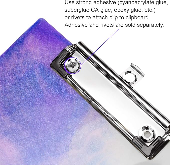 NiArt A4 Clipboard Epoxy Resin Mold & 5 Stainless Steel Low-Profile Clips | A4 Size DIY Casting Silicone Epoxy Resin Mold, Metal Clips with Retractable Hanging Hole for Write Pad Draw Board Making