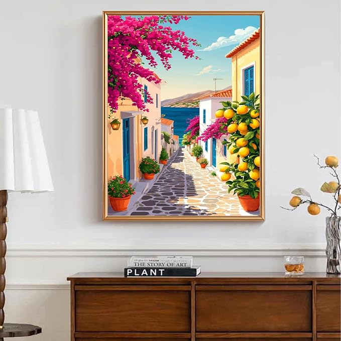 Ycydilirab Landscape Paint by Numbers Kits for Adults - Paint by Numbers Adults,DIY Acrylic Paint by Number Adult Drawing Colorful Paintworks Artwork for Gifts and Wall Decor 16x20inch