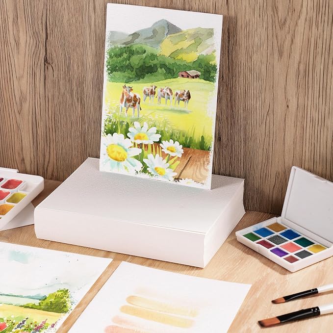 80 Sheets Watercolor Paper Bulk, 5 x 7 in, 110 Lb/230 GSM, Cold Press