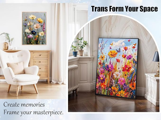 Amaieuin 2 Pack Flowers Diamond Art Kits for Adults Beginners 12x16in
