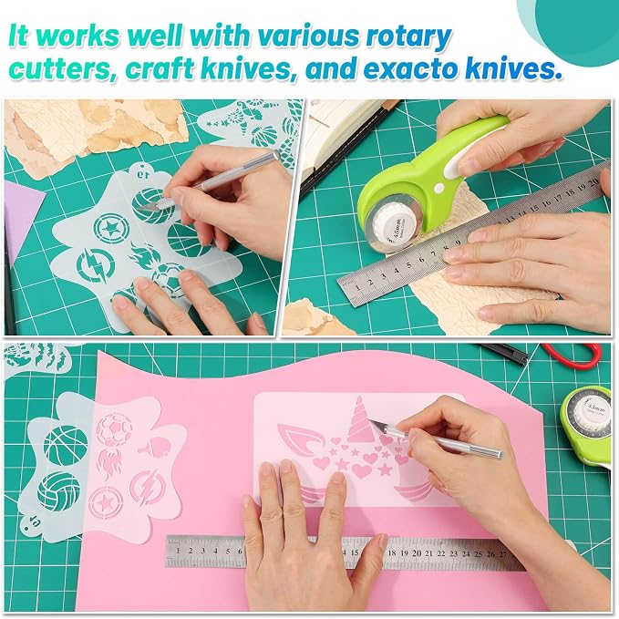 anezus Self Healing Cutting Mat for Rotary Cutting, 35" x 23.3", Green