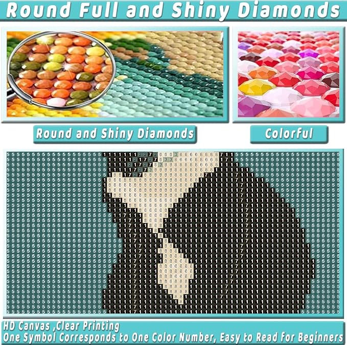 Black Cat Diamond Art Kits for Adults Diamond Painting Kit for Beginner