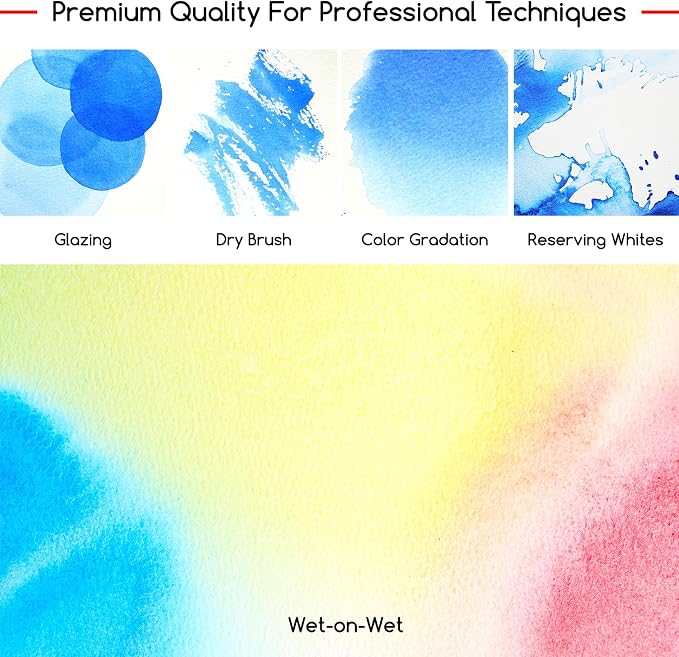 MEEDEN Professional Watercolor Paint Set: 40 x 15ml (0.5 oz) Colors Tubes