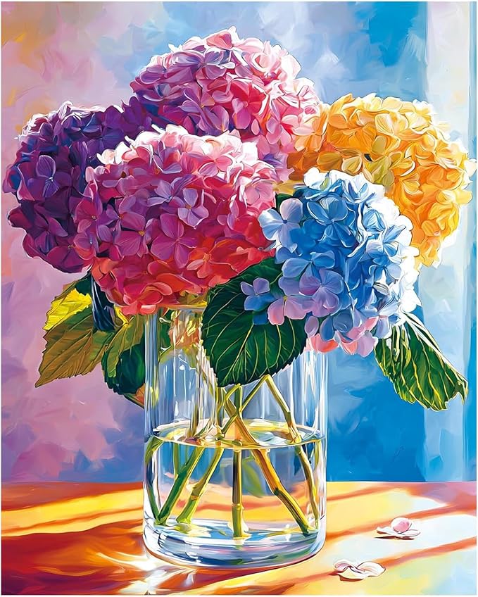Paint by Numbers Kit for Adults, Adult Paint by Number Kits 16x20 Inch | Flowers Paint by Numbers Kit for Adults, Acrylic Painting by Numbers, DIY Arts and Crafts for Gifts or Home Decor