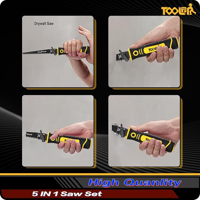 5-In-1 Multi-Blade Handsaw for Woodworking Tools (Japanese/Drywall/Hacksaw)