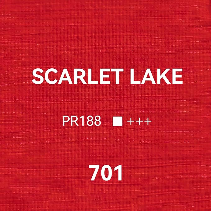 PHOENIX Scarlet Lake Oil Paint - 40ml / 1.35 Fl oz. Single Tube - Artist Quality Oil Based Paint for Professionals