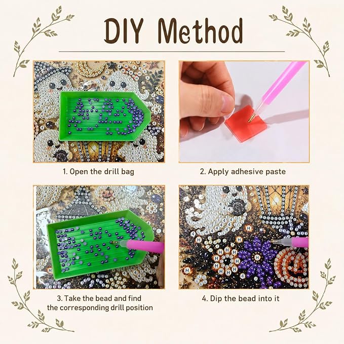 Halloween Ghost Pearl Art DIY Kit (Witch)