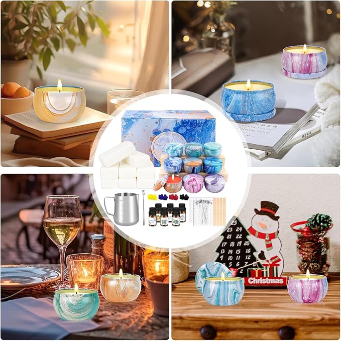 OFUN Candle Making Kit for Adults, DIY Candle Making Supplies for Beginner, Christmas DIY Gifts, Candle Making Kits for Adults - Includes Beeswax, Essential Oils, Dyes, and More, Crafts for Adult