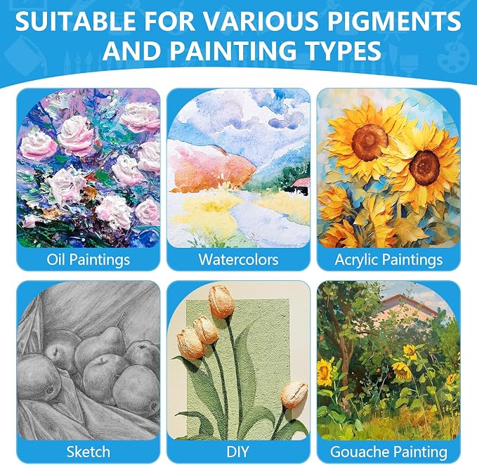 ESRICH Stretched Canvas for Painting 5x7, 48 Pack Small Canvases for Painting 5/8" Profile Primed Acid-Free Blank Painting Canvas for Kids & Artists for Decorations, Painting Parties.