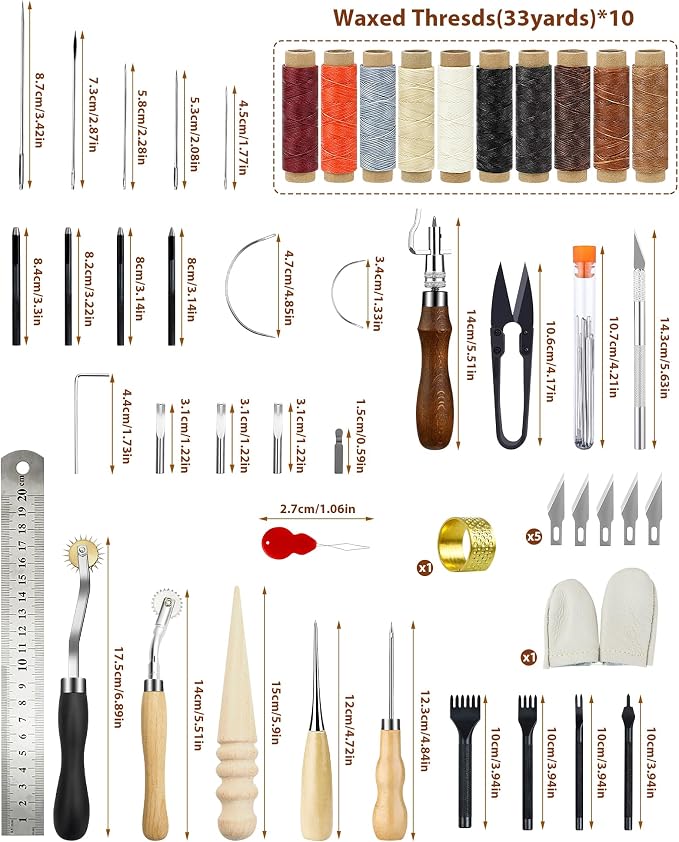 Leather Working Tools for Beginners: Professional Leather Tools with Punch