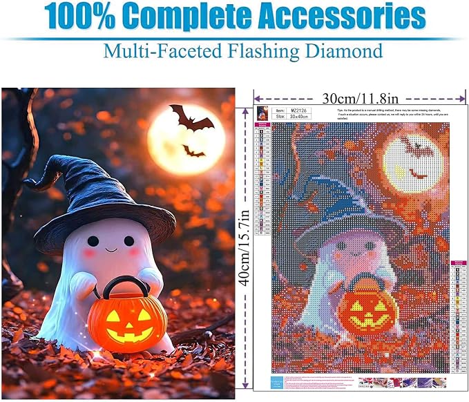 Lophomie Diamond Art Kits for Adults, 5D Halloween Diamond Painting Kits
