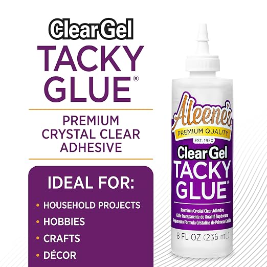 Aleene's Clear Gel Tacky Glue, Dries Clear, 8 fl oz 3-Pack
