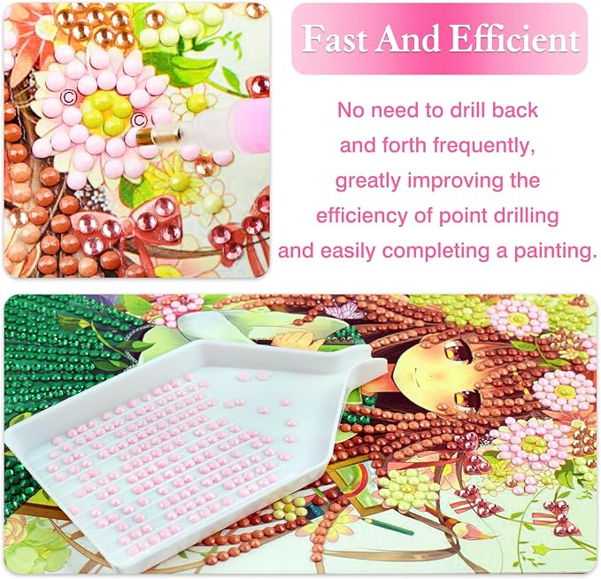 6 PCS Plastic Diamond Painting Bead Sorting Trays – Durable Craft Accessories for DIY Diamond Art, Nail Art & Phone Decoration