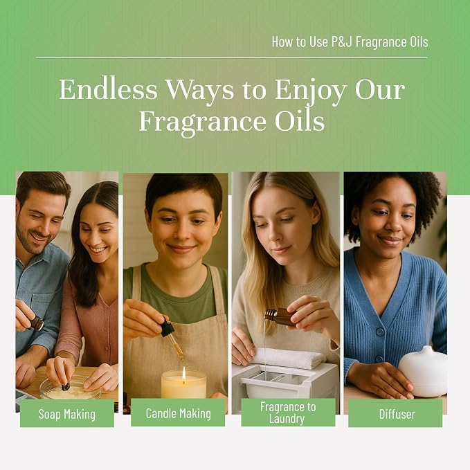 P&J Trading Fragrance Oils for Diffusers for Home English Garden Set Fragrance Scents for Candle Making - Soap Making - Car Diffuser Scents - Essential Home Gift Set - Fig, Honeysuckle Vine & More
