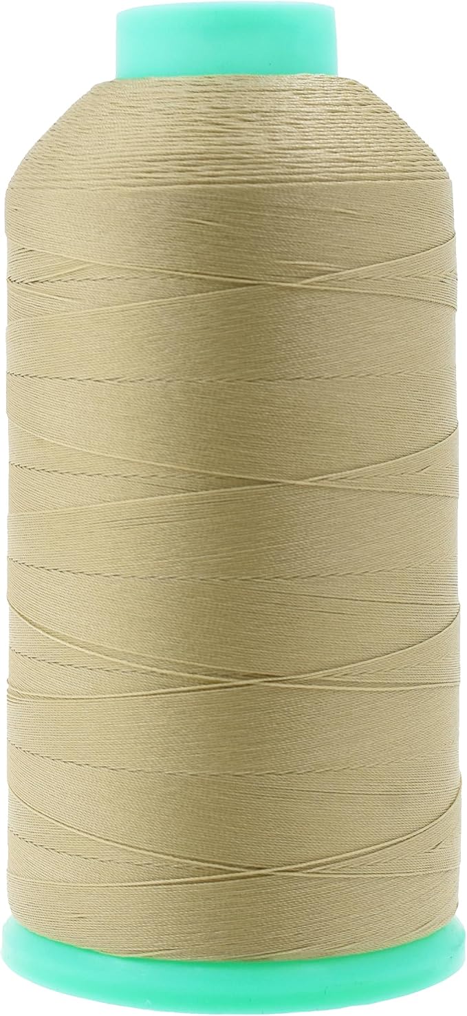 Mandala Crafts Size 46 210D T45 Beige Bonded Nylon Thread, 2843 YDs