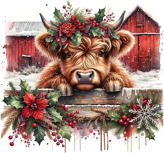 Lophomie Christmas Diamond Art Kits for Adults, 5D Diamond Painting Kits