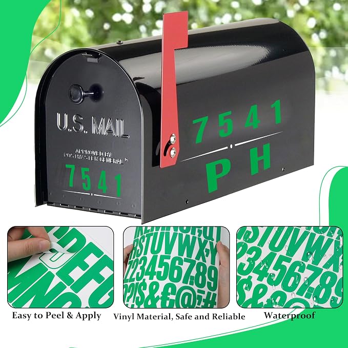 Letter Stickers 30 Sheets 1500 PCS Large 2 Inch Alphabet Stickers, Green