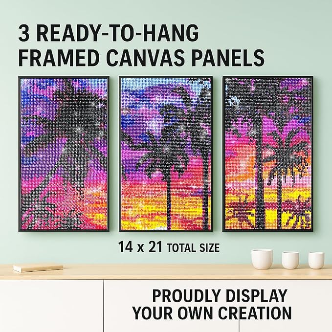 ArtSkills Diamond Painting Kit Framed Canvas Diamond Art - Beach