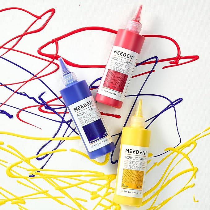 MEEDEN Soft Body Acrylic Paint: Burnt Sienna Matte Finish 250ml/8.45oz