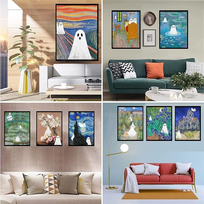 9 Pack Ghost Diamond Art Kits for Adults Cute Diamond Painting Kit Beginner