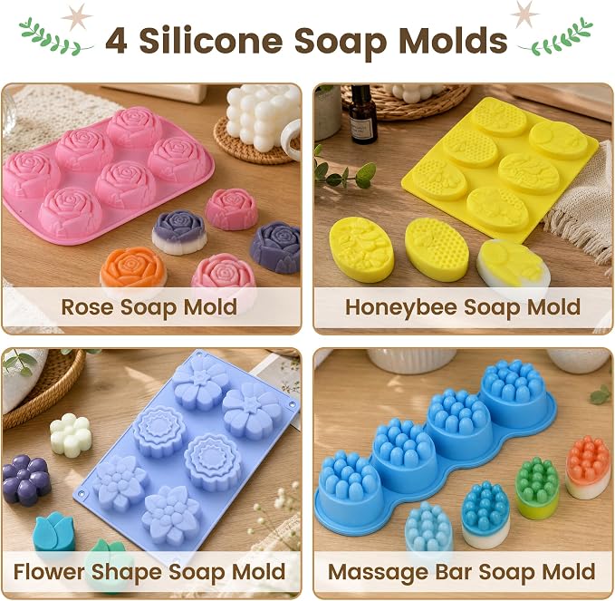 PIUH All in One Soap Making Supplies Kit for Adults