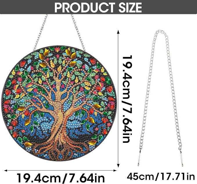 SKRYUIE Tree Hanging Pearl Diamond Art Kits for Adults Suncatcher A56