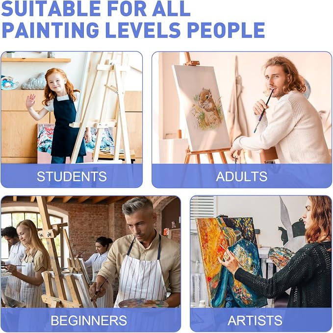 FUMILE 12x16 Canvas for Painting Stretched, 12 Pack Canvases for Painting-5/8 in Profile Primed White Blank Painting Canvas Value Pack for Oil & Acrylic Paint