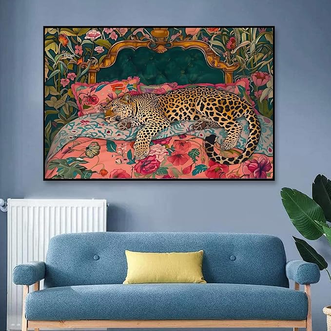 Cheetah Diamond Art Kits for Adults, Diamond Painting for Beginner 5D DIY