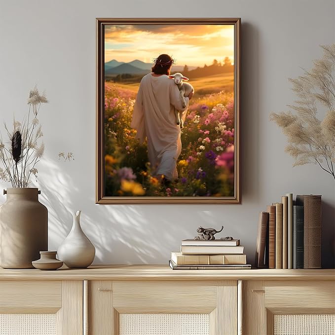 Jesus Diamond Art Kits for Adults,God and Lamb Diamond Painting Wall Decor