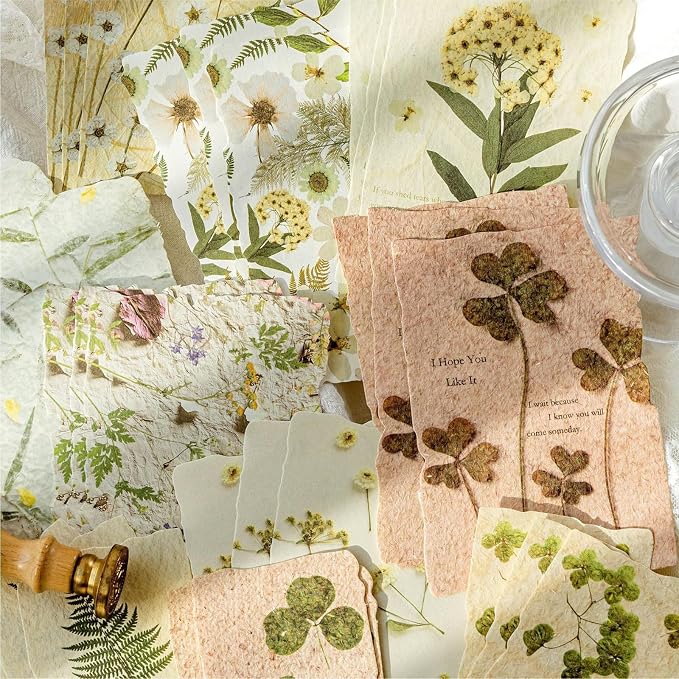 120 Sheets Vintage Floral Scrapbook Papers Journaling Scrapbooking Supplies Kit Textured Paper Junk Journal Supplies for Planner, Bullet Journal Collage Card Embellishment Retro Crafts