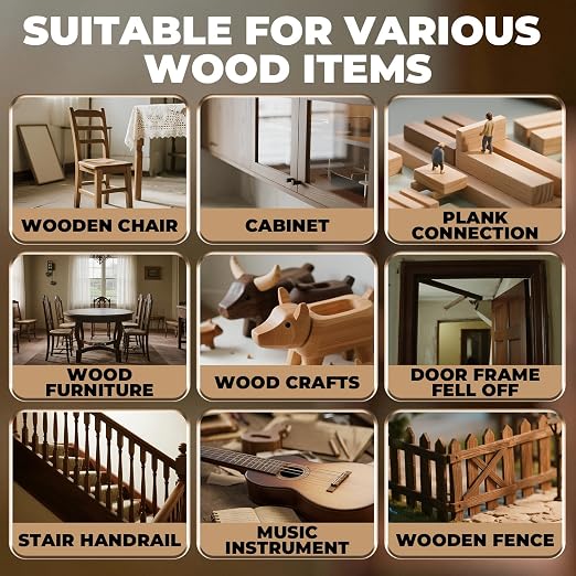 Wood Super Glue 60 Gram, Thin Liquid CA Glue for Woodworking Furniture Repair Wooden Crafts Carpenter, Clear High Strength Cyanoacrylate Adhesive Instant and Strong Bond Superglue for Everything