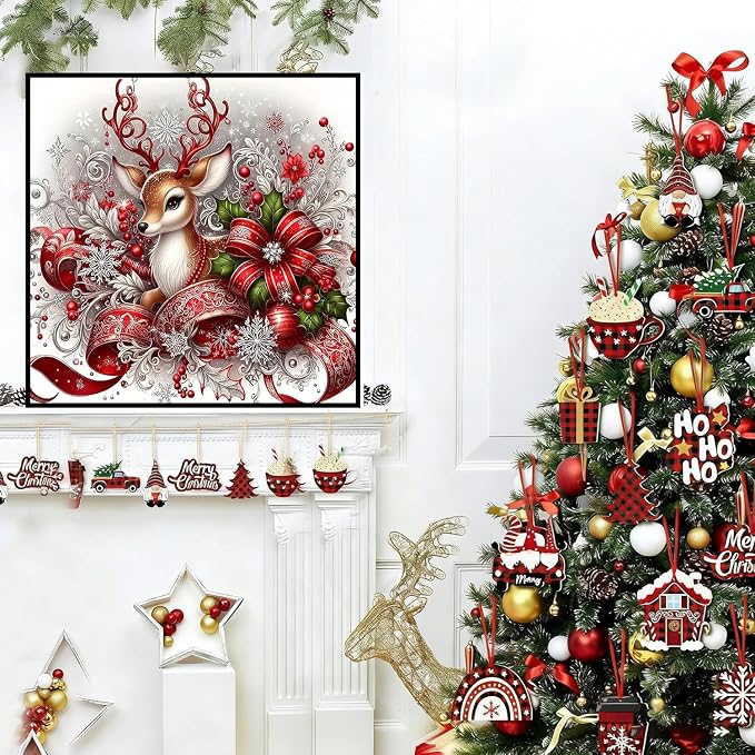 Lophomie Christmas Diamond Art Kits for Adults, 5D Diamond Painting Kits