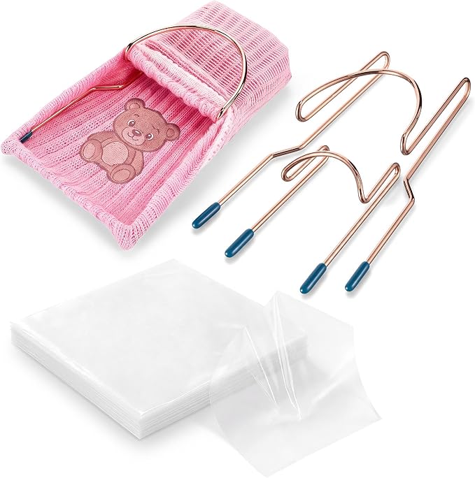 Sock Hoop for Embroidery-2 Adult,1 Kid,30 Sheets Water Soluble Stabilizer
