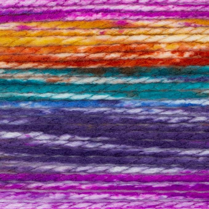 Lion Brand Yarn Mandala Impressions, Multicolor Yarn for Knitting, Crochet and Crafting, Rainbow, 1 Pack