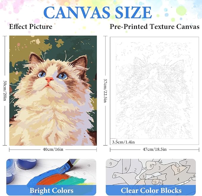 ZRIZQ Paint by Numbers Kit for Adults Beginners,Duck DIY Painting Set,Relaxing Creative Craft Activity,16x20 Inch-Animal
