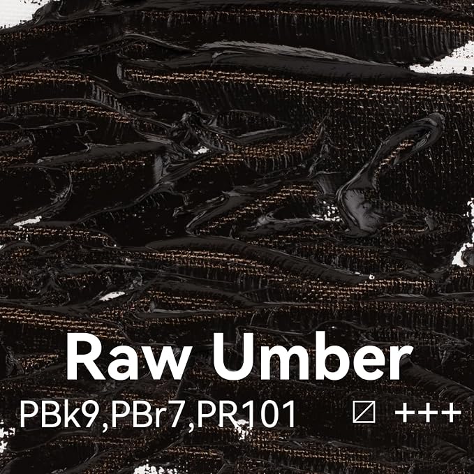 PHOENIX Raw Umber Oil Paint - 200ml / 6.75 Fl oz | Single Large Tube, Artist Quality, Oil Based, For Professionals