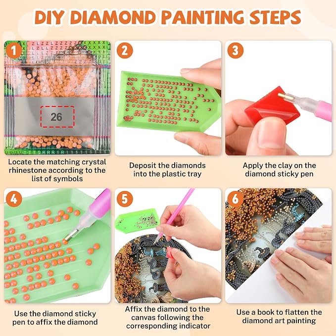 Bowetile Witch Diamond Art Hanging Kits for Adults, Halloween Diamond Art Suncatchers Fall, 5D Special Shape Autumn Diamond Painting Pendant Window Ornament Gifts for Home Door Wall Decor