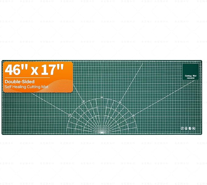 Self-Healing Cutting Mat 46 x 17 in, Double-Sided for sewing, quilting