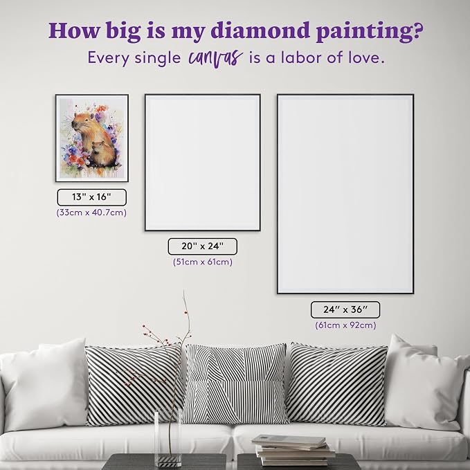 DIAMOND ART CLUB Mama & Mini Capybara Diamond Art Kits for Adults