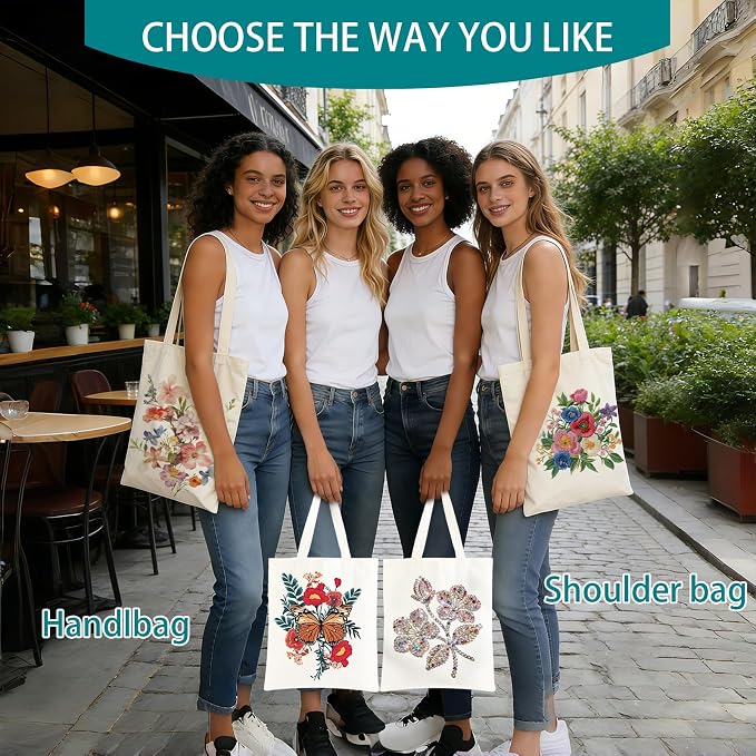 60-Pack Sublimation Blanks Tote Bags, White Canvas Bags for DIY Gifts | Reusable grocery shopping totes, heat transfer & HTV ready, personalized gifts for Women, Men, advertising, Party Shopping