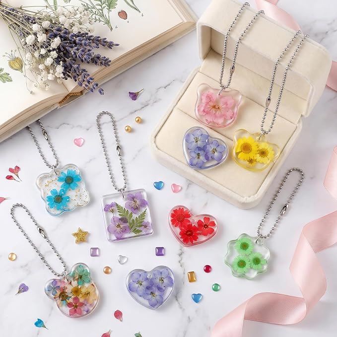 KISREL Epoxy Resin Kit 16OZ with Keychain Earring Molds, Tools for Beginner | 25-Cavity Clear Epoxy Resin with Silicone Earring Molds Ideal for Making keychains, Craft Works